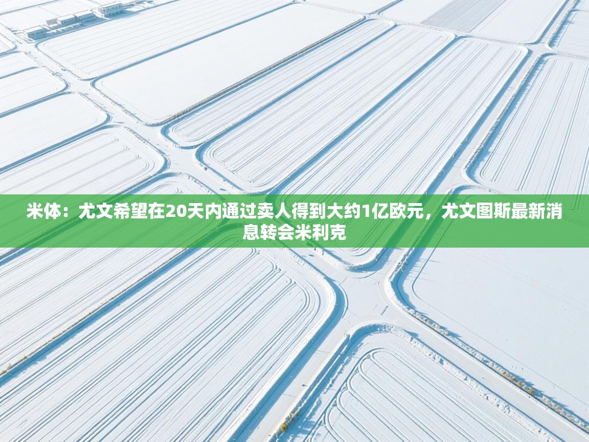 米体：尤文希望在20天内通过卖人得到大约1亿欧元，尤文图斯最新消息转会米利克  第2张